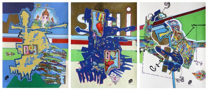 Marie Kresser-Verbois 2024 - Sujet n°297 - Peinture en neuf mois - Triptyque